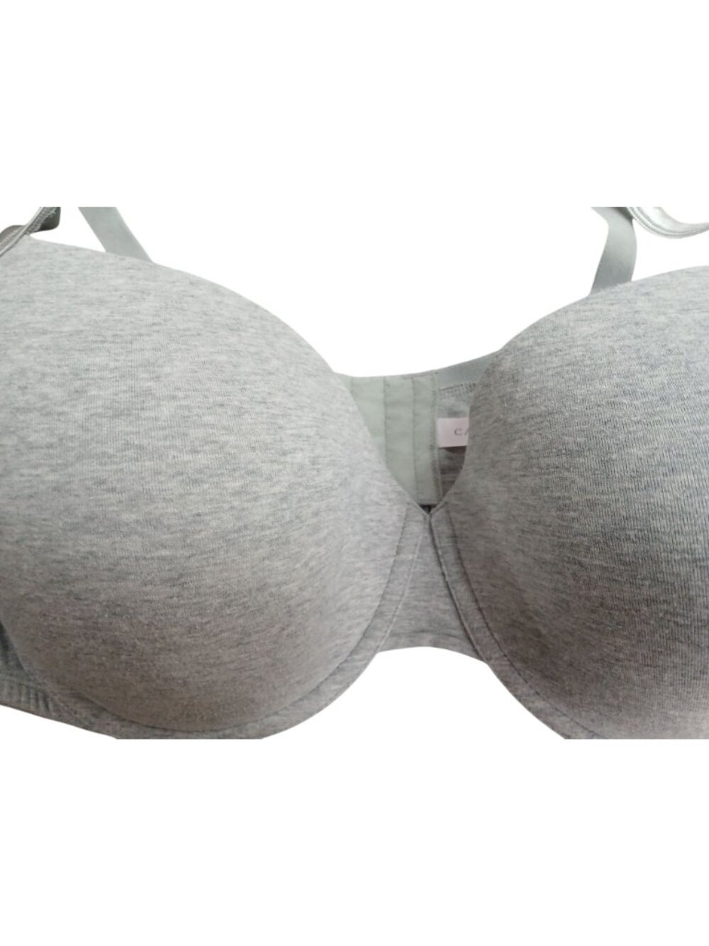 Cacique Light Gray Full Coverage Bra 46DDD Cotton Blend Adjustable Underwire - Picture 2 of 9